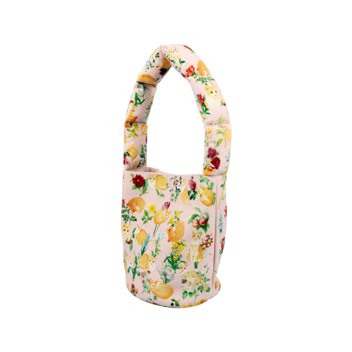 Shoulder Bucket Bag - Floral (Pink)