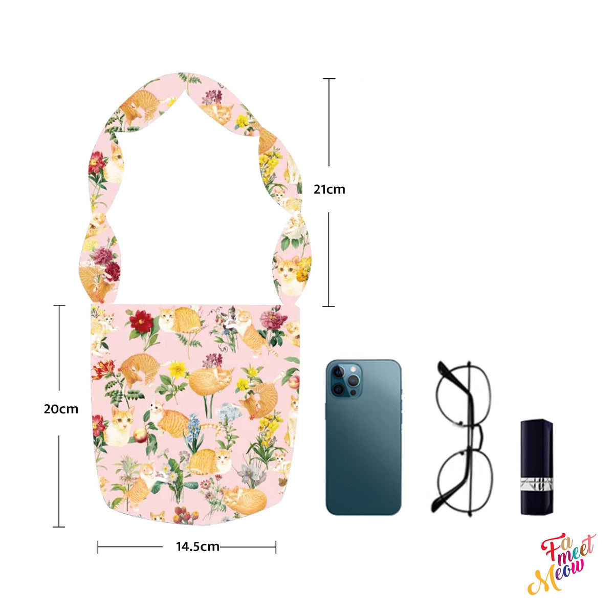 Shoulder Bucket Bag - Floral (Pink)