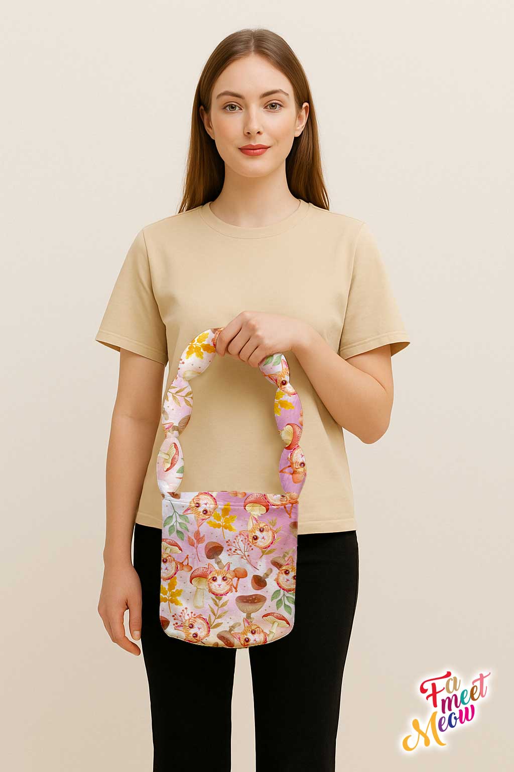 Shoulder Bucket Bag - Mushroom (Pink)