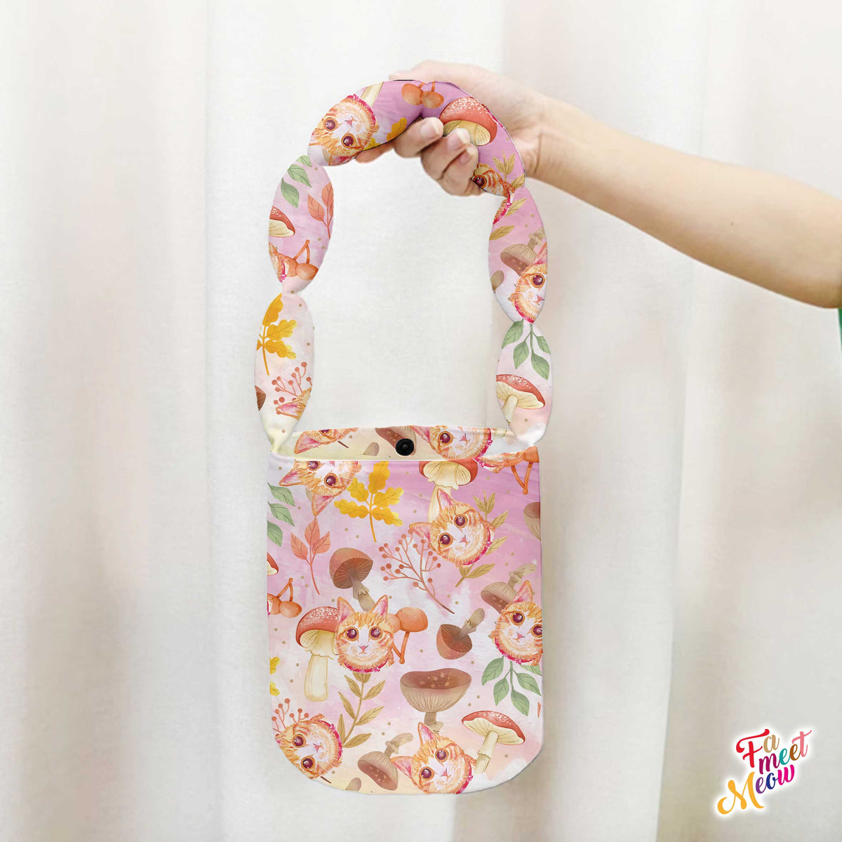 Shoulder Bucket Bag - Mushroom (Pink)