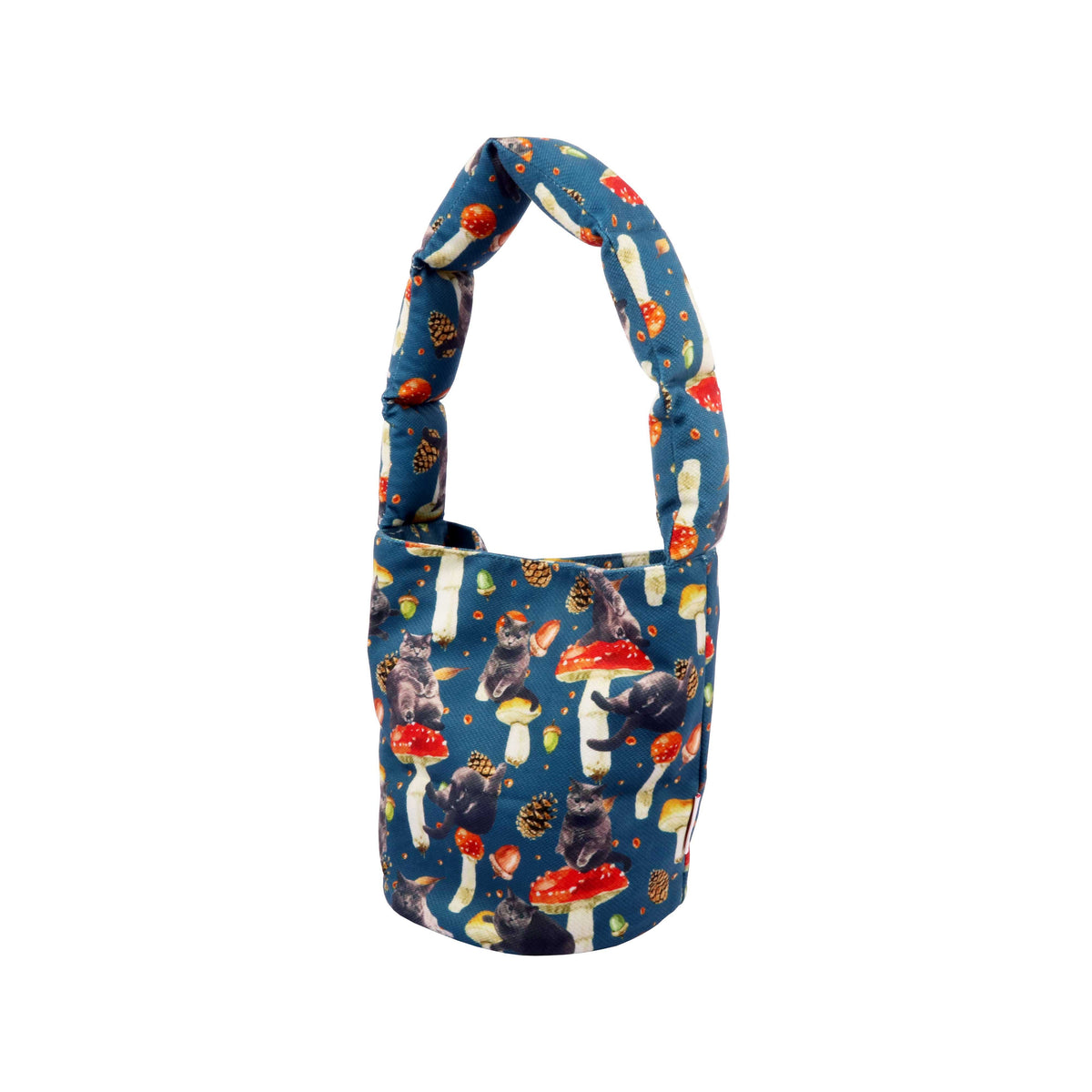 Shoulder Bucket Bag - Mushroom (Navy Blue)