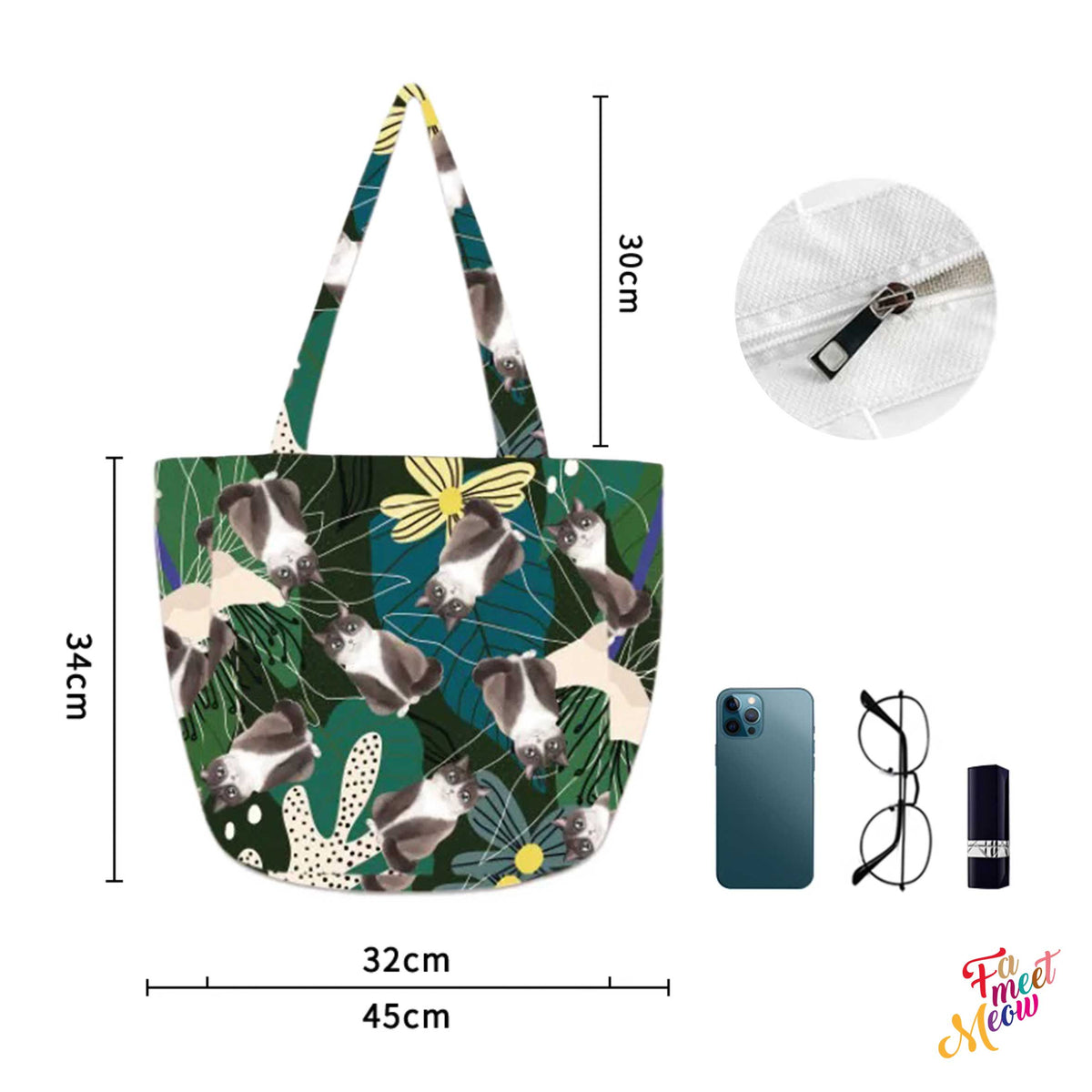 Shoulder Tote Bag - Lotus
