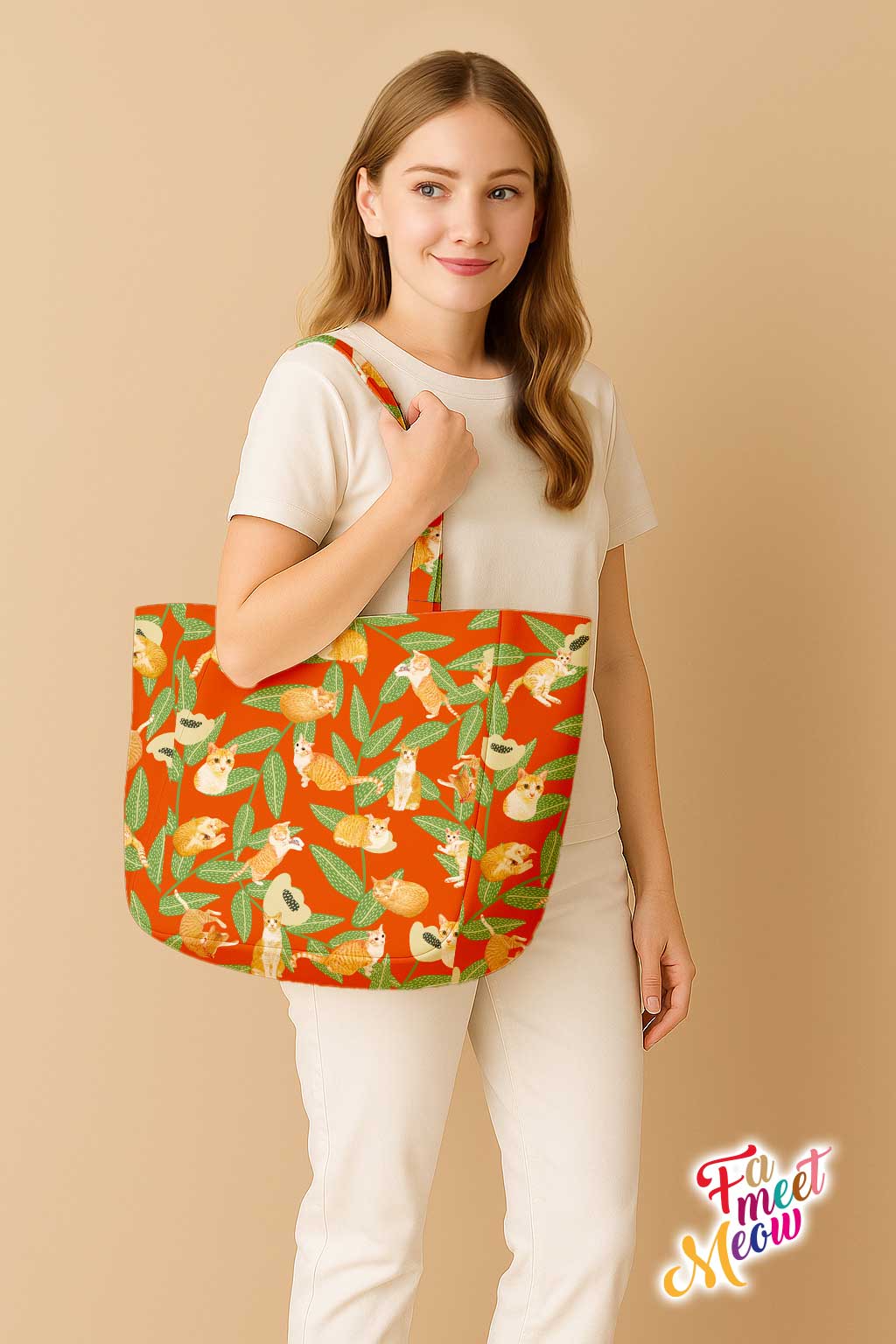 Shoulder Tote Bag - Bamboo Leaves