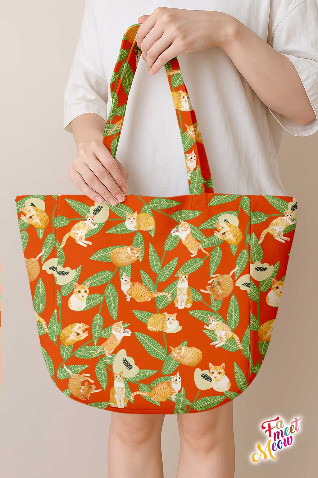 Shoulder Tote Bag - Bamboo Leaves