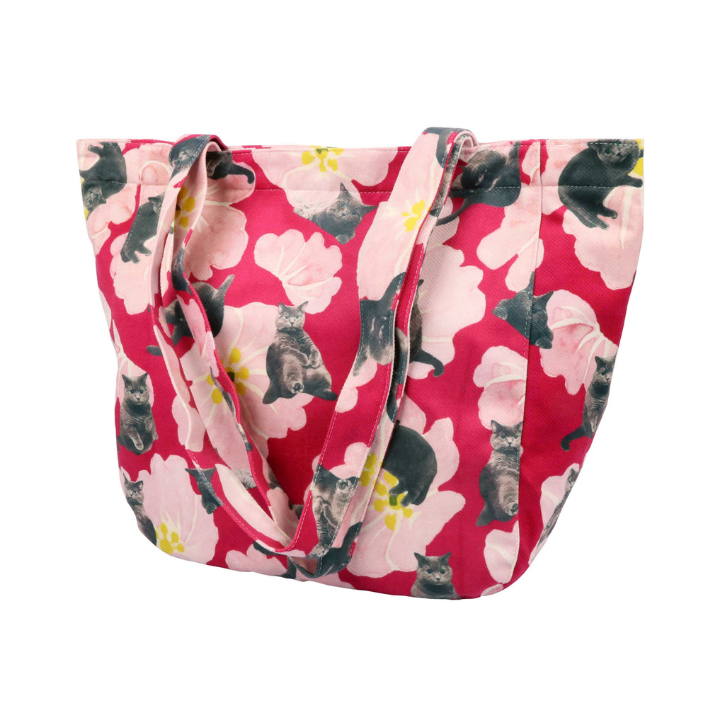 Shoulder Tote Bag - British Shorthair (Magenta)