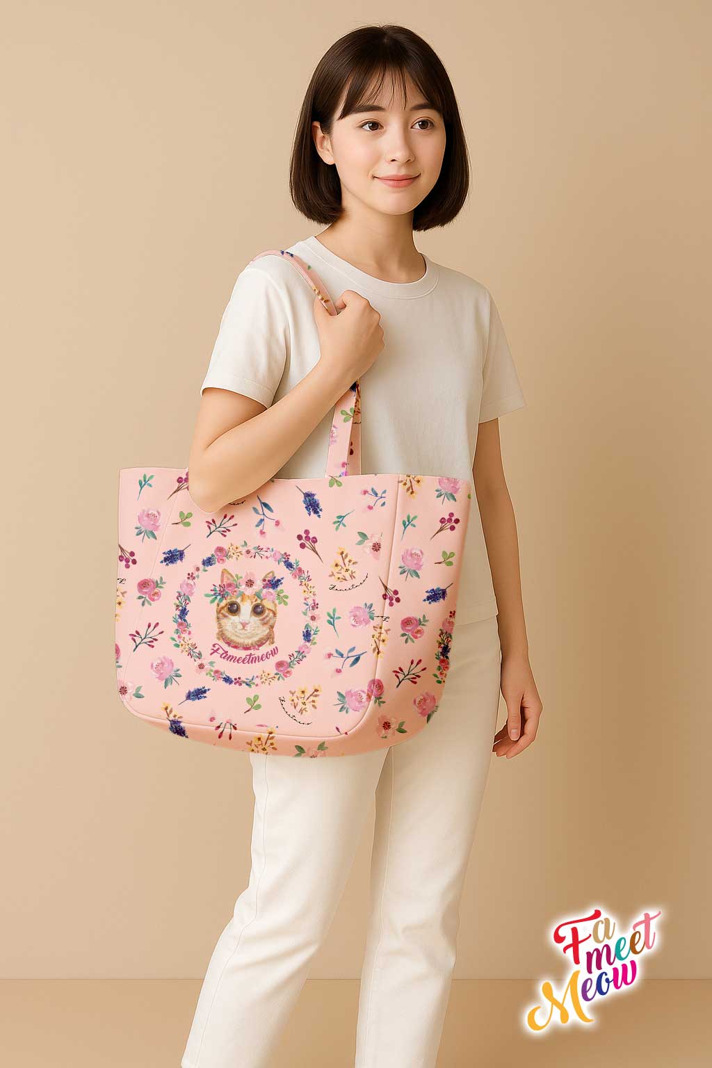 Shoulder Tote Bag - Classic (Pink)