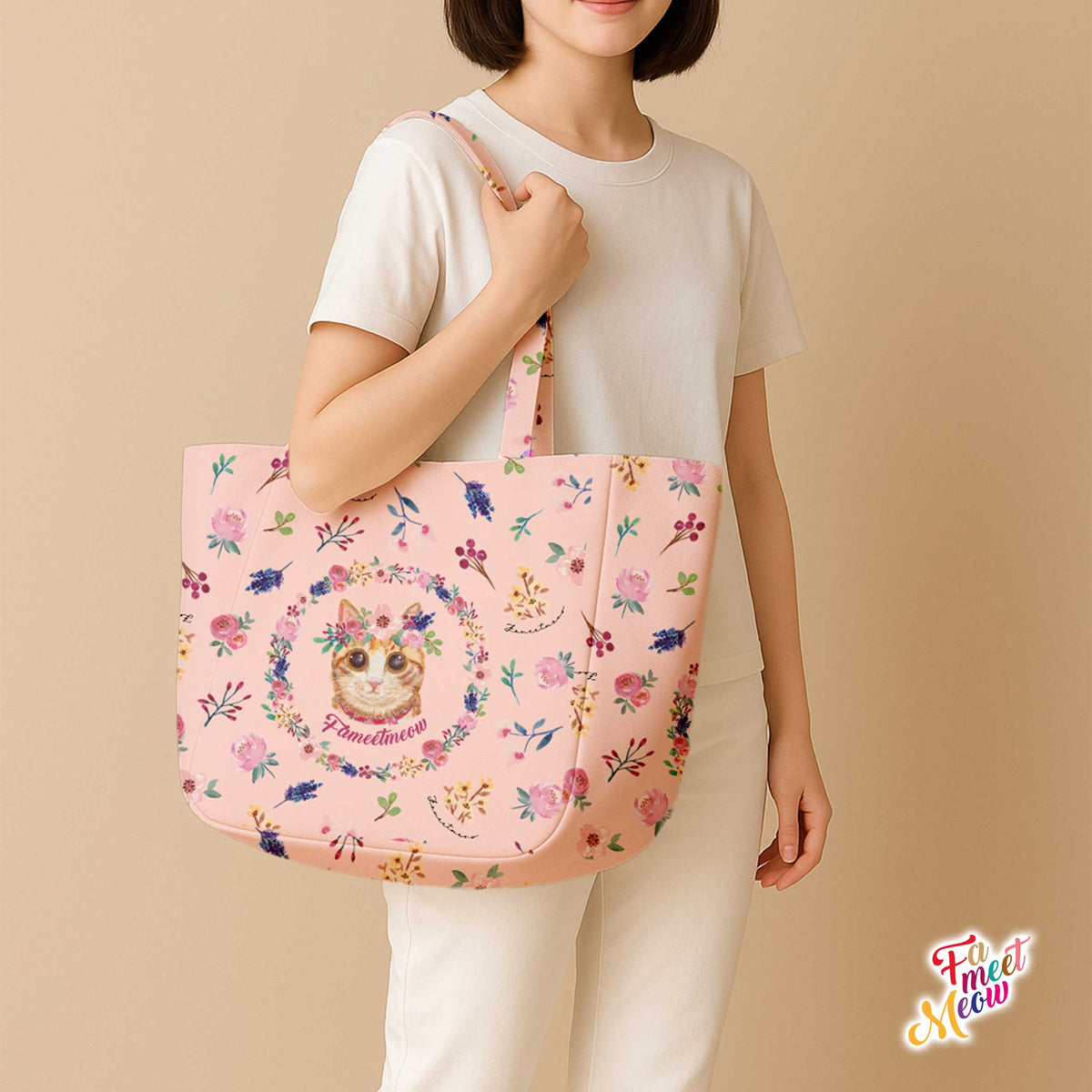 Shoulder Tote Bag - Classic (Pink)