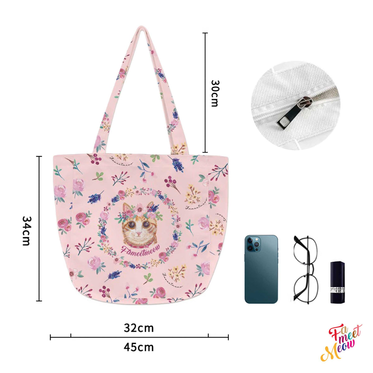 Shoulder Tote Bag - Classic (Pink)