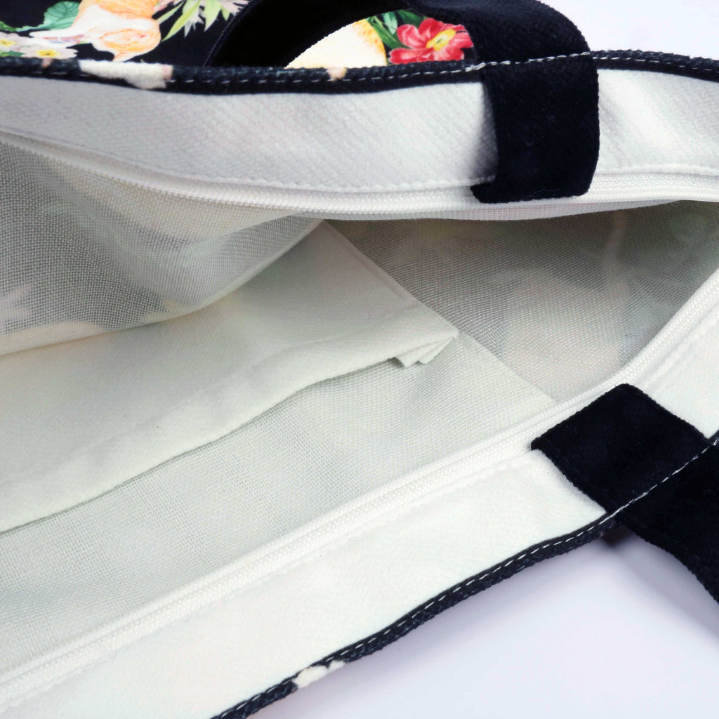 Tote Bag - Floral (Black)
