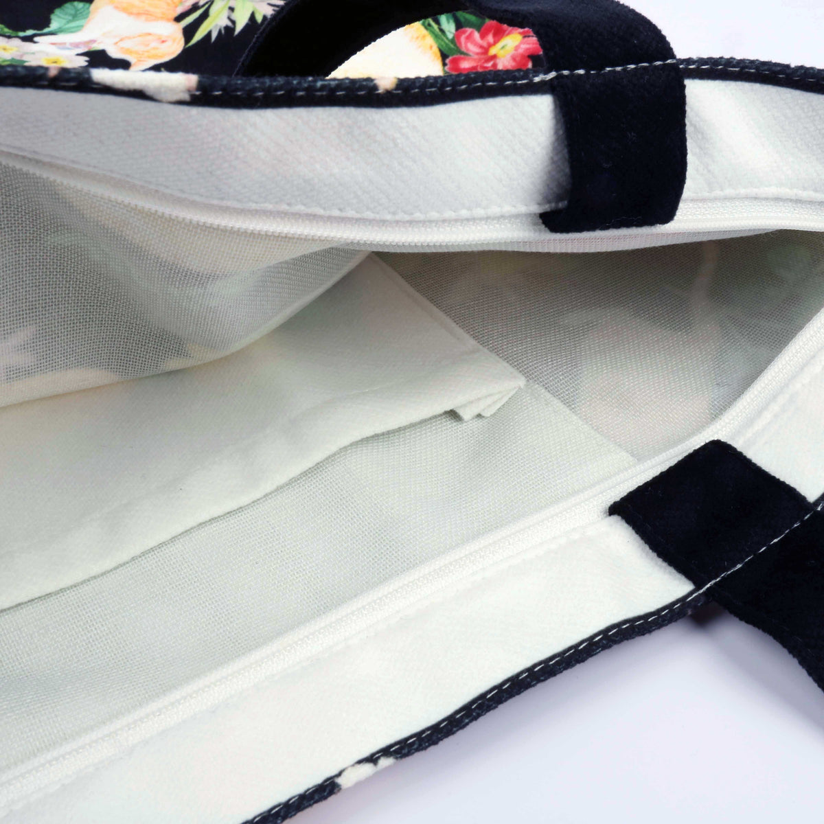 Tote Bag - Floral (Black)