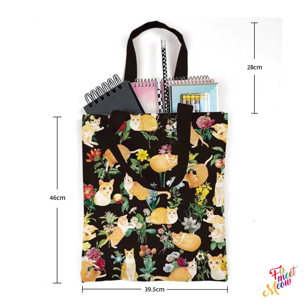 Tote Bag - Floral (Black)