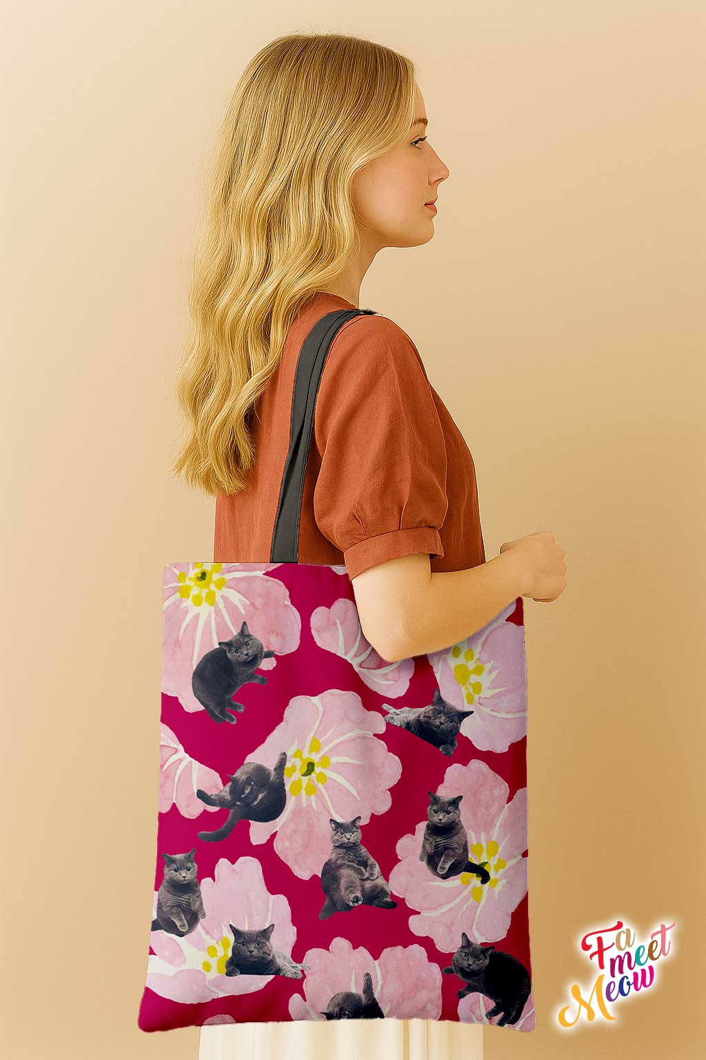 Tote Bag - British Shorthair (Magenta)