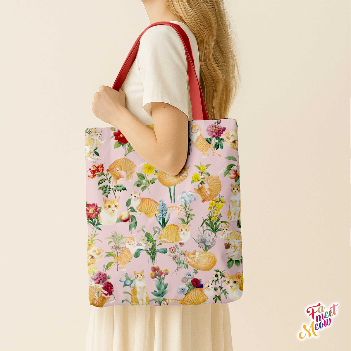 Tote Bag - Floral (Pink)