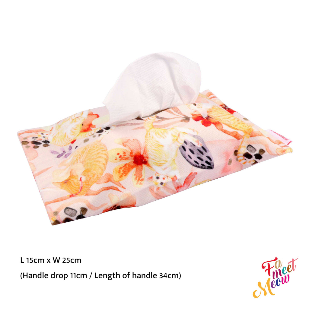 Tissue Cover with strap - Daisy in the sunset