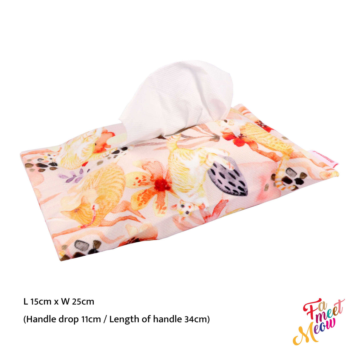 Tissue Cover with strap - Daisy in the sunset