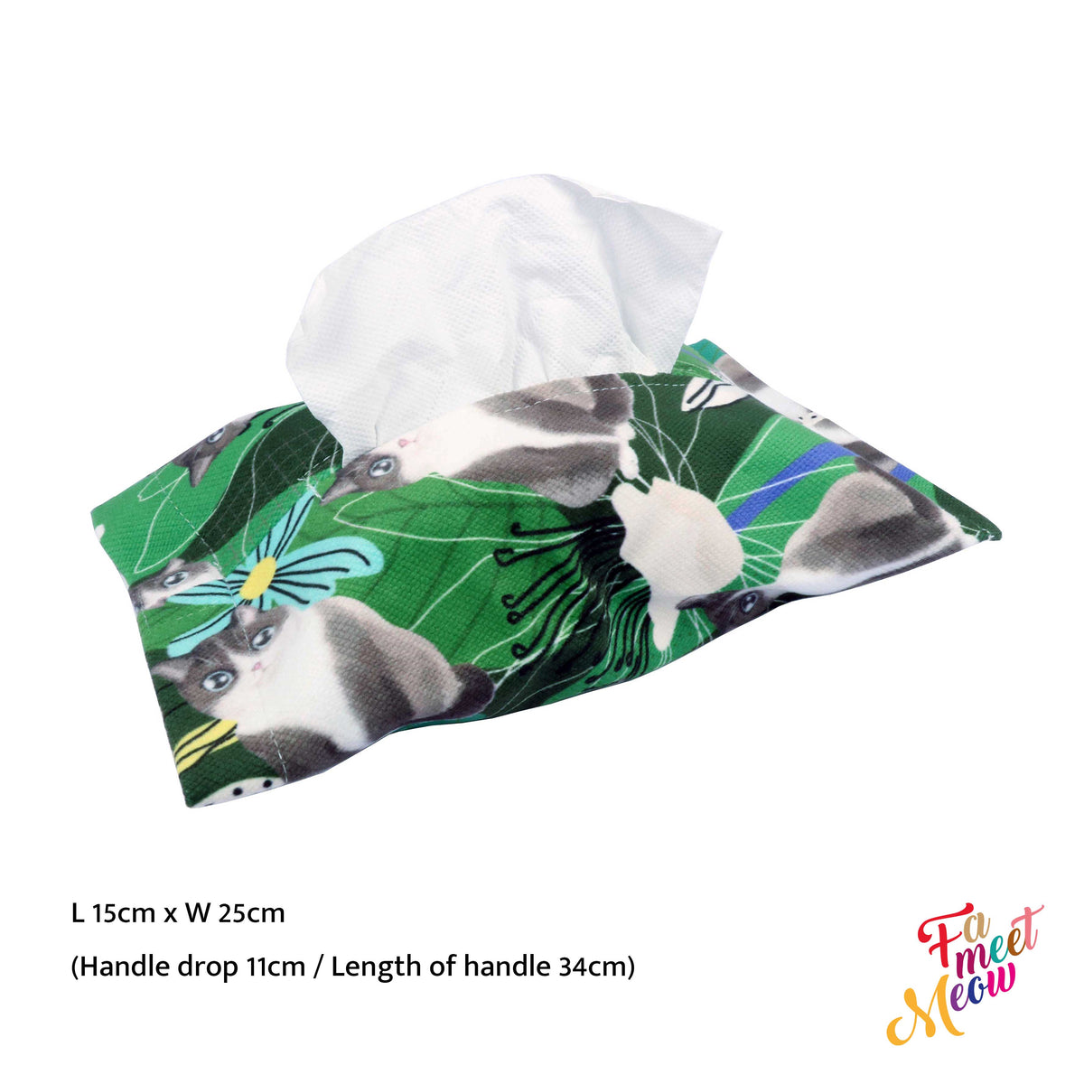Tissue Cover with strap - Lotus
