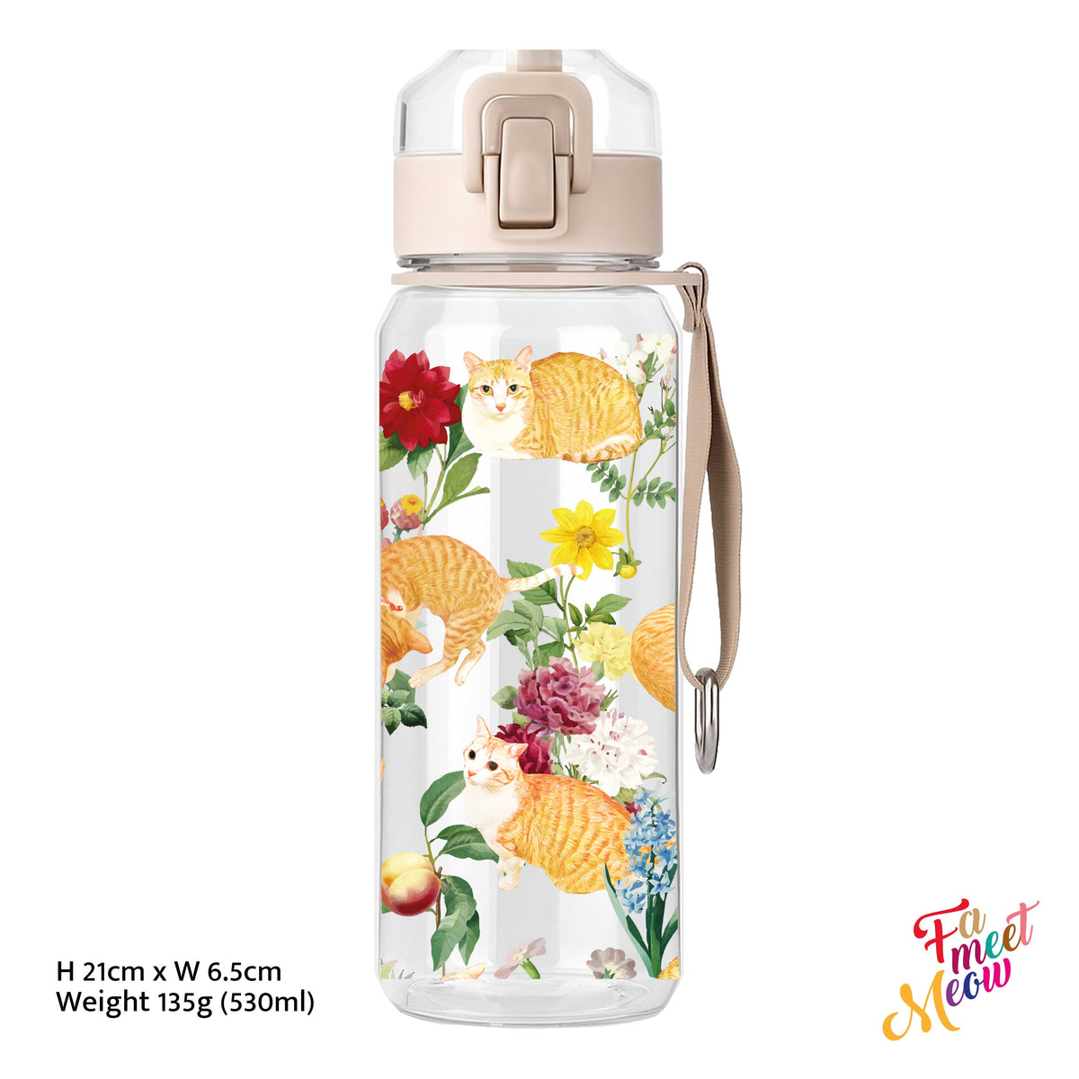 530ml Water Bottle - Floral