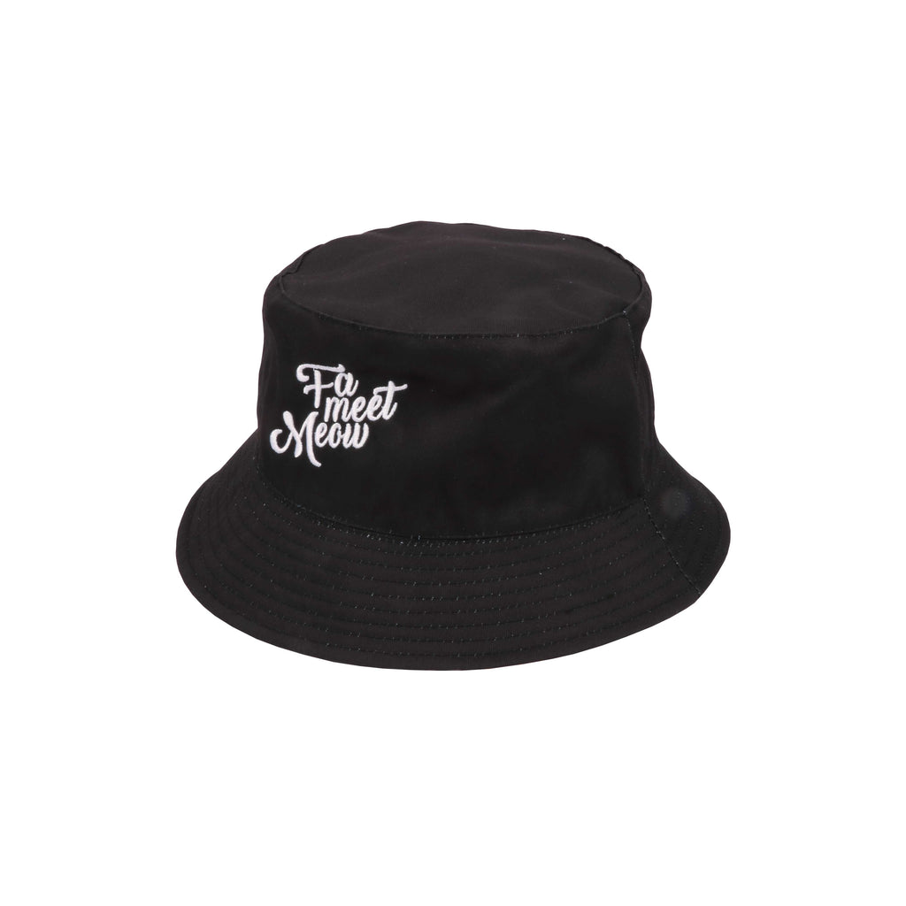 Double-sided Bucket Hat - Floral (Black)