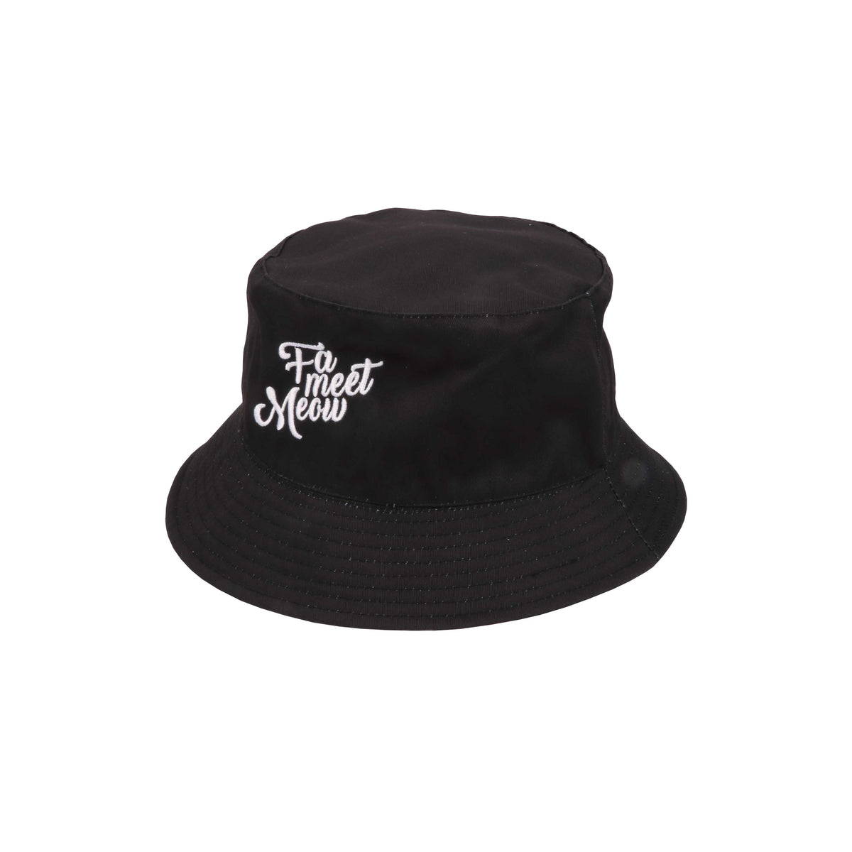 Double-sided Bucket Hat - Floral (Black)