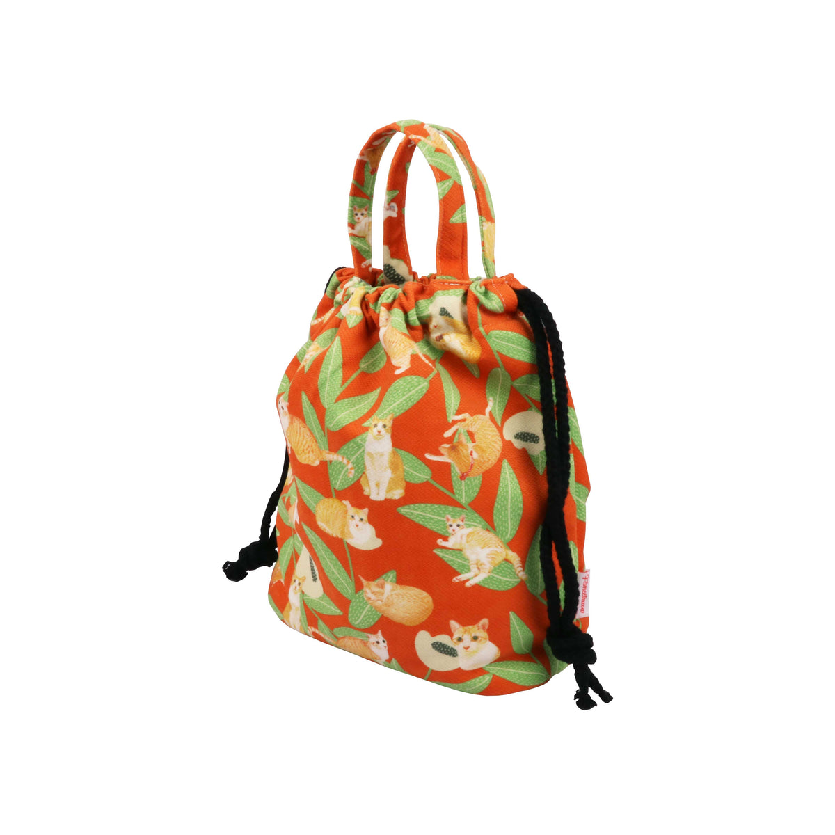 Drawstring Bucket Bag - Bamboo Leaves